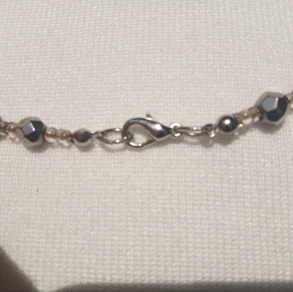 Vtg Metallic Bead Necklace 16" - Picture 6 of 10